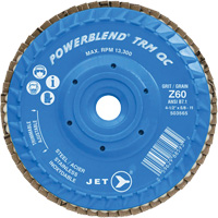 Disque &agrave; feuillets PowerBlend TRM QC ajustable, 4-1/2" x 5/8"-11, Type 27, Grain Z60, Alumine de zirconium FMT Sales Ltd