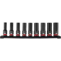 Jeu de douilles m&eacute;triques &agrave; 6 pans Shockwave Impact Duty, 9 Mcx, Chocs, Prise de 1/2", Profond FMT Sales Ltd