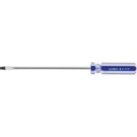 Blue Transparent Striped Slotted Screwdriver, 3/16" Tip, Round, Plastic Handle FMT Sales Ltd