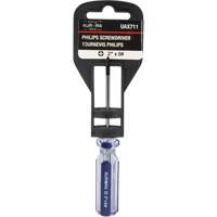 Blue Transparent Striped Philips Screwdriver, #0, Plastic Handle FMT Sales Ltd