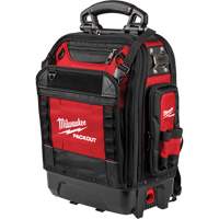 PackOut Structured Backpack, 9-1/2" L x 18" W, Black/Red, Polyester FMT Sales Ltd
