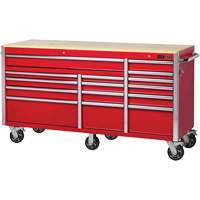 PRC7215 Armoire roulante de s&eacute;rie Pro, 15 tiroirs, 72" la x 24" p x Rouge FMT Sales Ltd