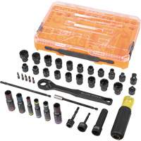 Jeu complet de douilles &agrave; chocs ouvertes & basculantes KNECT, 39 Mcx, Chocs FMT Sales Ltd