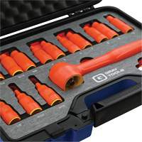 3/8" Drive SAE & Metric Hex Bit Insulated Socket and Attachment Set, 1000 V, 16 Pcs FMT Sales Ltd