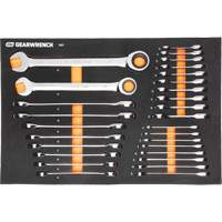 Jeu d'outils m&eacute;triques pour m&eacute;canicien MEGAMOD dans des plateaux en mousse modulaire avec armoire roulante &agrave; outils, 358 morcea FMT Sales Ltd