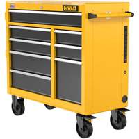 Postes de travail industriel mobile, 8 tiroirs, 40" la x Jaune FMT Sales Ltd