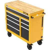 Postes de travail industriel mobile, 8 tiroirs, 40" la x Jaune FMT Sales Ltd