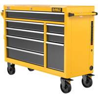 Postes de travail industriel mobile, 8 tiroirs, 52" la x Jaune FMT Sales Ltd