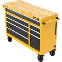 Postes de travail industriel mobile, 8 tiroirs, 52" la x Jaune FMT Sales Ltd