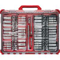 Jeu de cliquets et douilles m&eacute;triques/SAE avec organisateur PACKOUT &agrave; profil bas, 98 Mcx, Prise de 3/8" FMT Sales Ltd