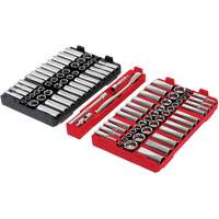 Jeu de cliquets et douilles m&eacute;triques/SAE avec organisateur PACKOUT &agrave; profil bas, 98 Mcx, Prise de 3/8" FMT Sales Ltd