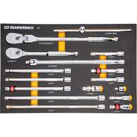 Ensemble d'outils &agrave; cliquet et d'entraînement 1/2" &agrave; 90 dents avec plateau de rangement en mousse FMT Sales Ltd