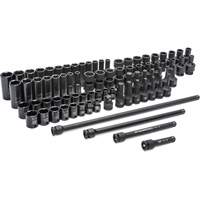 Jeu de douilles maîtresses SAE/m&eacute;triques &agrave; 6 pans, 80 Mcx, Chocs, Prise de 3/8", Profond FMT Sales Ltd