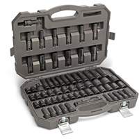 Jeu de douilles maîtresses SAE/m&eacute;triques &agrave; 6 pans, 80 Mcx, Chocs, Prise de 3/8", Profond FMT Sales Ltd