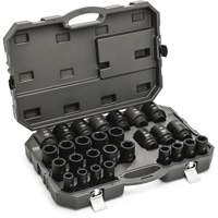 Jeu de douilles m&eacute;triques &agrave; 6 pans, 28 Mcx, Chocs, Prise de 3/4", Profond FMT Sales Ltd