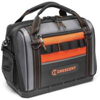 Sac ouvert de 17" pour outils d'ouvrier, Polyester, 3 pochettes, Noir/Gris/Orange FMT Sales Ltd