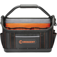 Sac ouvert de 17" pour outils d'ouvrier, Polyester, 25 pochettes, Noir/Orange FMT Sales Ltd