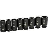 Jeu de douilles SAE &agrave; 6 pans, 8 Mcx, Chocs, Prise de 3/4", Profond FMT Sales Ltd