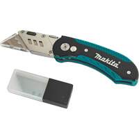 Folding Quick-Change Jobsite Utility Knife with 10-Piece Replacement Blades, Steel Blade FMT Sales Ltd