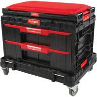 Ensemble de coffres &agrave; outils Arx de 3 morceaux avec socle &agrave; roulettes pivotantes, 23-1/10" x 15" x 13-2/5', Noir FMT Sales Ltd