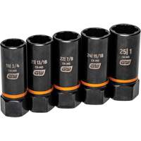 Jeu de douilles d'extraction Bolt Biter, 5 Mcx, Chocs, Prise de 1/2", Profond FMT Sales Ltd