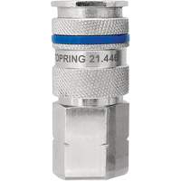 Raccord industriel rapide QUIKSILVER, Laiton nickel&eacute;, 1/4", NPT femelle, 435 PSI FMT Sales Ltd