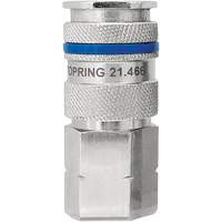 Raccord industriel rapide QUIKSILVER, Laiton nickel&eacute;, 3/8", NPT femelle, 435 PSI FMT Sales Ltd