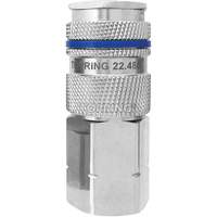 Raccord industriel rapide QUIKSILVER, Laiton nickel&eacute;, 1/2", NPT femelle, 500 psi FMT Sales Ltd