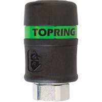 Raccord rapide TOPQUIK Ultraflo 7,8 mm, Composite en polyester, 3/8", NPT femelle, 174 PSI FMT Sales Ltd