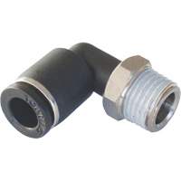 Adaptateur coude m&acirc;le NPT MAXFIT &agrave; raccord instantan&eacute; (push-to-connect), 3/8" x 1/2" dia., Polym&egrave;re PBT FMT Sales Ltd