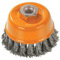 Knot-Twisted Wire Cup Brush, 3" Dia. x M10x1.5 Arbor FMT Sales Ltd
