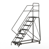 Heavy Duty Safety Slope Ladder, 7 Steps, Perforated, 50° Incline, 70" High FMT Sales Ltd