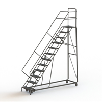 Heavy Duty Safety Slope Ladder, 12 Steps, Perforated, 50° Incline, 120" High FMT Sales Ltd