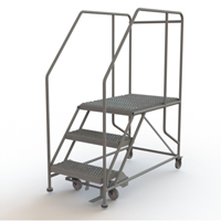 Plateforme de travail mobile, Acier, 3 Marches, 30" ha, 35" p, 24" Marche, Stri&eacute; FMT Sales Ltd