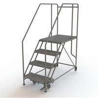 Plateforme de travail mobile, Acier, 4 Marches, 40" ha, 35" p, 24" Marche, Stri&eacute; FMT Sales Ltd
