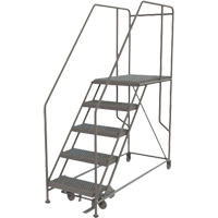 Plateforme de travail mobile, Acier, 5 Marches, 50" ha, 35" p, 24" Marche, Stri&eacute; FMT Sales Ltd