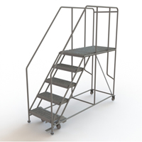 Plateforme de travail mobile, Acier, 5 Marches, 50" ha, 47" p, 24" Marche, Stri&eacute; FMT Sales Ltd