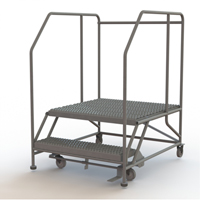 Plateforme de travail mobile, Acier, 2 Marches, 20" ha, 36" p, 36" Marche, Stri&eacute; FMT Sales Ltd