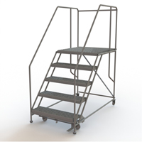 Plateforme de travail mobile, Acier, 5 Marches, 50" ha, 36" p, 36" Marche, Stri&eacute; FMT Sales Ltd