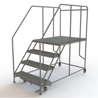 Plateforme de travail mobile, Acier, 4 Marches, 40" ha, 48" p, 36" Marche, Stri&eacute; FMT Sales Ltd