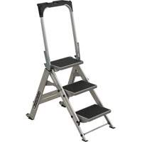 Tilt & Roll Step Stool Ladder, 3 Steps, 34" x 22" x 50.75" High FMT Sales Ltd