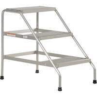 Aluminum Step Stand, 3 Step(s), 22-13/16" W x 34-9/16" L x 30" H, 500 lbs. Capacity FMT Sales Ltd
