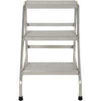 Aluminum Step Stand, 3 Step(s), 22-13/16" W x 34-9/16" L x 30" H, 500 lbs. Capacity FMT Sales Ltd