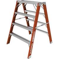 Escabeau chevalet &eacute;tabli Buildman, 4' ha x 36,25" la x 40,5" pr, Capacit&eacute; de 300 lb, Fibre de verre FMT Sales Ltd