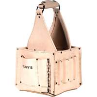 Porte-outils pour &eacute;lectricien et travaux d'entretien, Cuir, 17 pochettes, Beige FMT Sales Ltd