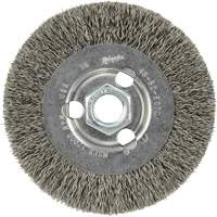 Crimped Wire Wheel, 4" Dia., 0.12" Fill, 5/8"-11 Arbor FMT Sales Ltd
