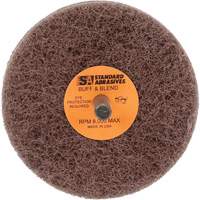 Meule Buff & Blend Standard Abrasives, 3" dia. x 2" la, Arbre 1/4", Oxyde d'aluminium FMT Sales Ltd