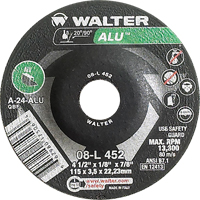 Depressed Centre Grinding Wheels - Aluminium Type 27, 4-1/2" x 1/8", 7/8" Arbor, Type 27 FMT Sales Ltd
