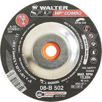 Meule combin&eacute;e HP Combo vissable, 5" x 1/8", Arbre de 5/8"-11, Type 27S FMT Sales Ltd