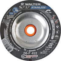 Depressed Centre Grinding Wheels - Stainless Type 27, 4-1/2" x 1/8", 5/8"-11 Arbor, Type 27S FMT Sales Ltd